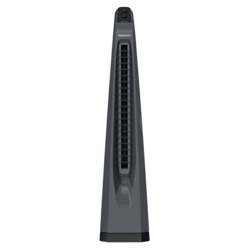 Symphony Surround Bladeless 25 ft Air Throw 650 m3/hr Air Delivery Tower Fan Powerful Air Throw Dark Grey (Tower Fan)