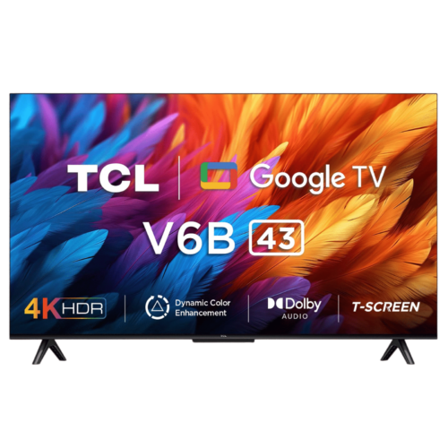 TCL V6B 109 cm 43 inch 4K Ultra HD LED Google TV with Dolby Audio 2024 Model (Smart TV)