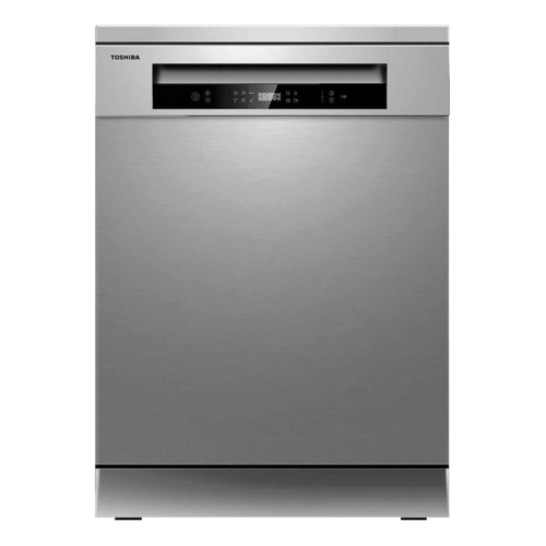 TOSHIBA 14 Place Settings Free Standing Dishwasher with Anti Bacterial Technology Silver (Dishwasher)