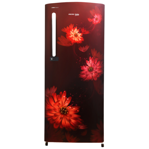 VOLTAS beko 210 Litres 3 Star Direct Cool Single Door Refrigerator with Stabilizer Free Operation RDC245C / W0DWE0M0 Dahlia Wine (Refrigerator)