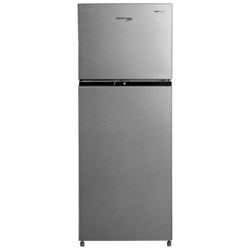 VOLTAS beko 228 Litres 2 Star Frost Free Double Door Refrigerator with Reciprocating Compressor RFF265D/W0XIR0I000 Brushed Silver (Refrigerator)