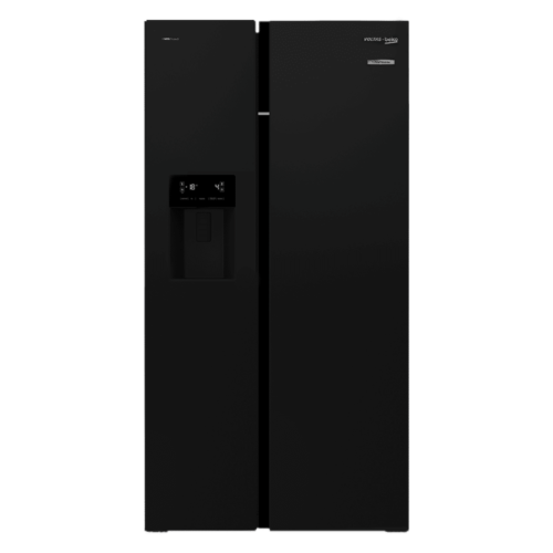 VOLTAS beko 634 Litres Frost Free Side by Side Refrigerator with Neo Frost Dual Cooling RSB655GBRF Glass Black (Refrigerator)