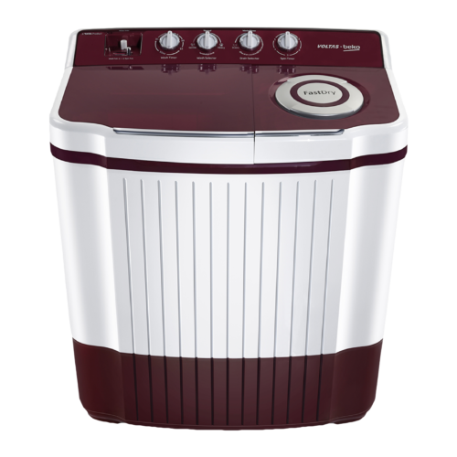 VOLTAS beko 7.5 kg 5 Star Semi Automatic Washing Machine with Water Level Adjuster WTT75/BRTPRMDZ Burgundy (Washing Machine)