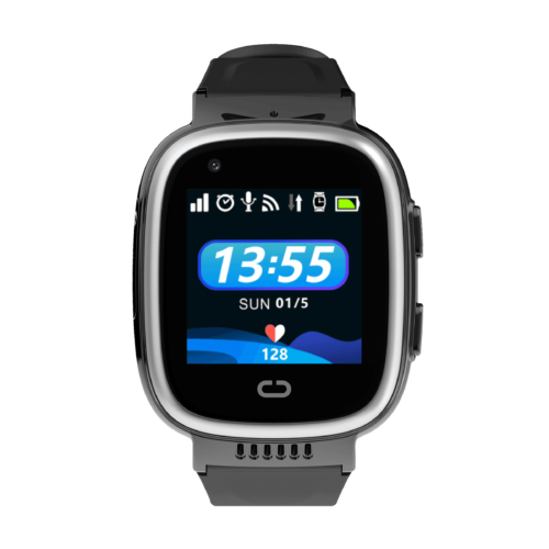 WATCHOUT Senior Pro Smartwatch with GPS 35mm Display IP54 Splash Resistant Black Strap (Smartwatch)