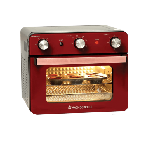 WONDERCHEF Crimson Edge 23L Air Fryer Microwave Oven with 360 Degree Hot Air Circulation Technology Red (Air Fryer)