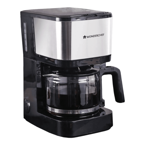 WONDERCHEF Regalia Pronto 600 Watt 6 Cups Automatic Espresso Filter and Cappuccino Coffee Maker with Drip Controller Black and Silver (Coffee Maker)