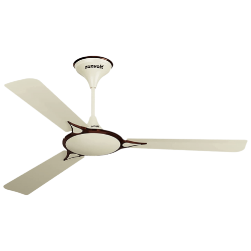 zunpulse Emperor 1200mm 3 Blade High Speed Ceiling Fan Double Ball Bearing Ivory (Ceiling Fan)