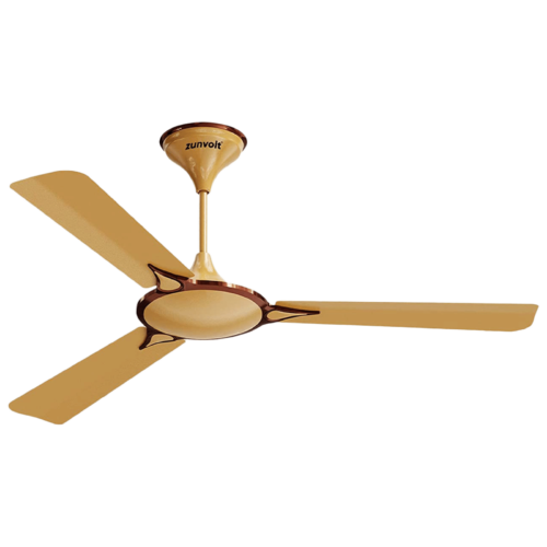 zunpulse Emperor 1200mm 3 Blade High Speed Ceiling Fan Double Ball Bearing Golden & Brown (Ceiling Fan)