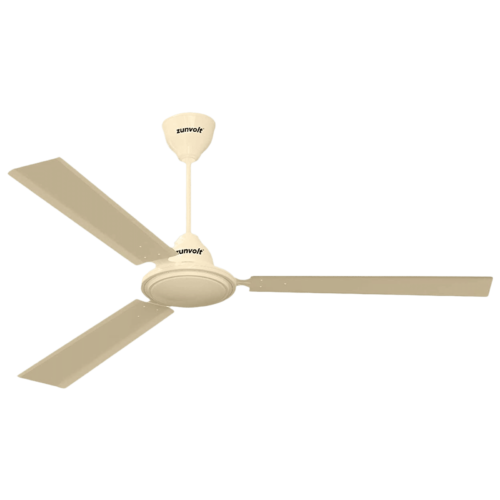 zunpulse Thundermax 1200mm 3 Blade High Speed Ceiling Fan Noiseless Operation Ivory (Ceiling Fan)