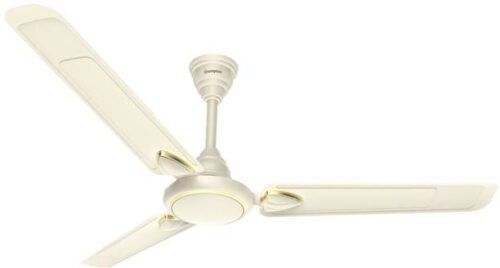 Crompton Surebreeze Hillbriz Deco 1 Star 1200mm 3 Blade High Velocity Ceiling Fan Inverter Technology Ivory Gold (Ceiling Fan)