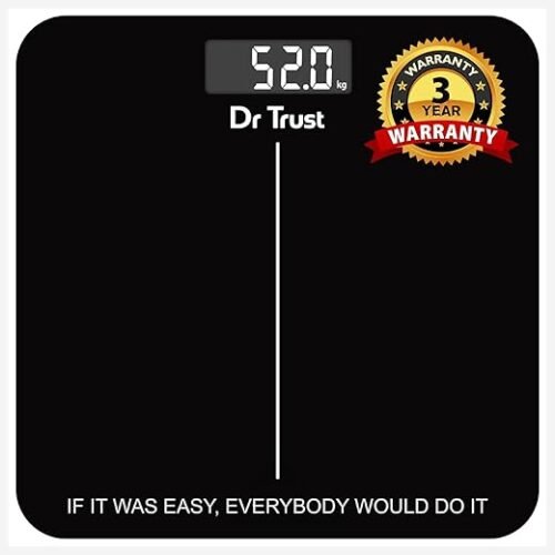 Dr Trust USA Inspire Personal Digital Electronic Weight Machine For Human Body 180Kg Capacity Weighing Scale-523 Black ? (Weight Scale)