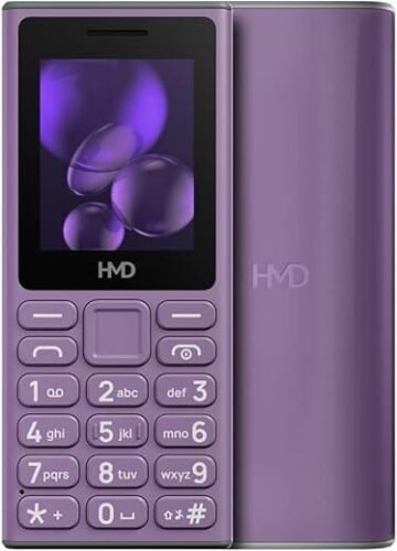 HMD 105 Keypad Phone with Built-in UPI App Phone Talker Long-Lasting Battery Wireless FM Radio  Purple (Keypad Mobile)