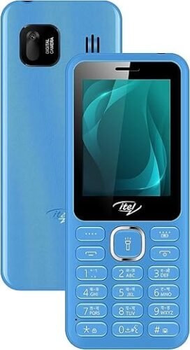 itel it5027 Keypad Mobile Phone with 2.4 inch Display Size 11mm Slim Body 1200 mAh Battery King Voice  Blue (Keypad Mobile)