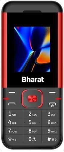 JioBharat K1 Karbonn 4G Keypad Phone with JioCinema JioSaavn JioPay UPI Long Lasting Battery LED Torch Digital Camera  BlackRed  Locked for JioNetwork (Keypad Mobile)