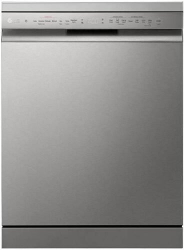 LG 14 Place Settings Free Standing Dishwasher with Inverter Direct Drive Silver (Dishwasher)