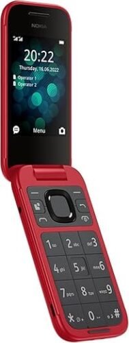 Nokia 2660 Flip 4G VoLTE keypad Phone with Dual SIM Dual Screen inbuilt MP3 Player & Wireless FM Radio  Red (Keypad Mobile)