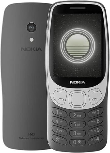 Nokia 3210 4G  All-new Classic Keypad Phone with Dual SIM YouTube Scan & Pay UPI Rear Camera Wireless FM Radio MP3 Player Bluetooth & USB Type C  Grunge Black (Keypad Mobile)