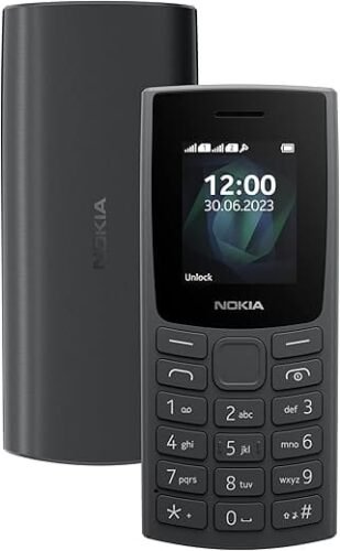 Nokia All-New 105 Dual Sim Keypad Phone with Built-in UPI Payments Long-Lasting Battery Wireless FM Radio  Charcoal (Keypad Mobile)