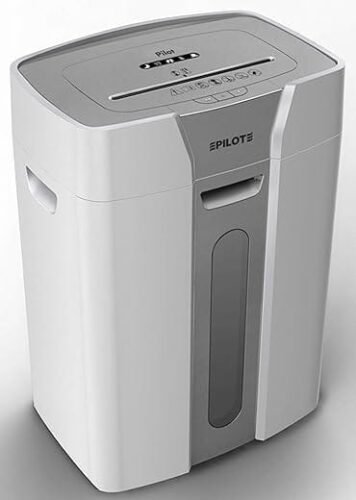 PILOT 16CC PaperCD and Credit Card Cross Cut Shredder for Office use with 16 Sheet Capacity 3.9 x 38 mm Cross Cut 25.6L Bin Auto Start/Stop Sensors with 1 Year Warranty (Shredder)