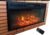 RVA Decorative Electric Fireplace 28x16x6 Inches LxHxD with Remote and Heating Options Matt Black (Electric Fireplace)