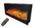 RVA Decorative Electric Fireplace 36 x 18 x 7 inches with Remote & Heating Option Matt Black (Electric Fireplace)