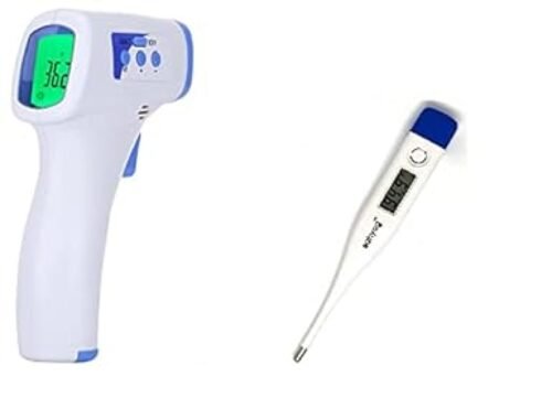 Sahyog Wellness Multi Function Non-Contact Forehead Thermometer with IR Sensor & Digital Thermometer Combo White (Thermometer)