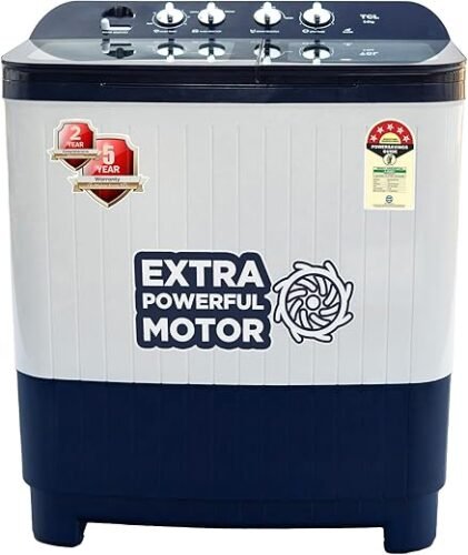 TCL 8 kg 5 Star Semi Automatic Washing Machine with Lint Filter T102-D80GP Dark Blue (Washing Machine)