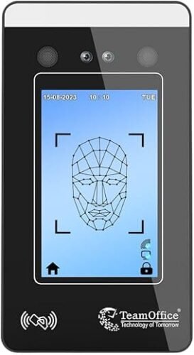 Team Office Z912 Face Recognition Attendance Device with Dual Camera 1500 Users 1.5 Lakh Transactions Touch Display Wi-Fi & Cloud Compatible (Biometric Scanner)