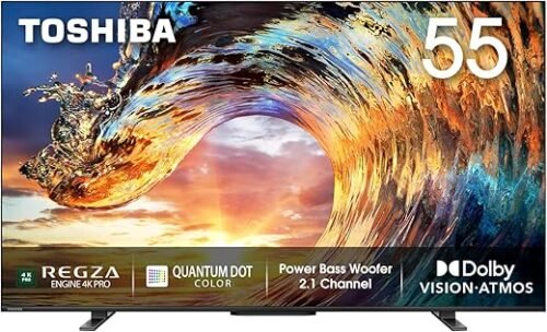 TOSHIBA 55M550LP 139 cm 55 inch 4K Ultra HD QLED Google TV with Dolby Vision & Dolby Atmos 2022 model (Smart TV)