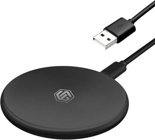 UNIGEN Unipad 200 15W Wireless Charger for Smartphones and Earbuds Qi Certified Safe Charging Black (Wireless Charger)