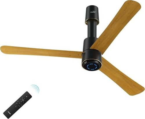 V-GUARD Insight G 5 Star 1200mm 3 Blade Copper Motor Ceiling Fan with Remote 6 Speed Setting Choco Gold Wood (Ceiling Fan)