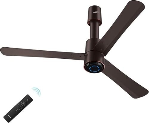 V-GUARD Insight G 5 Star 1200mm 3 Blade Copper Motor Ceiling Fan with Remote 6 Speed Setting Elegance Brown Matte (Ceiling Fan)