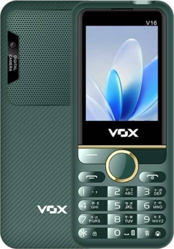 Vox V16 Feature Phone Keypad Mobile with 2500 mAh Battery 2.4″ Display Dual Sim Green (Keypad Mobile)