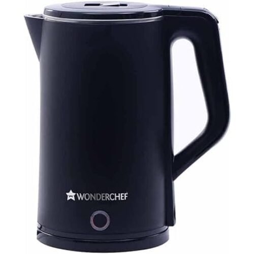 WONDERCHEF Cool Touch 1500 Watt 1.8 Litre Electric Kettle with Cool Touch Outer Body Black (Electric Kettle)