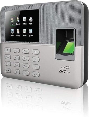 ZKTeco Biometric Attendance Device Standalone Fingerprint Attendance Machine for Small Business with 2.8 Inch TFT Screen USB Download Data No Monthly Fees – LX50 (Biometric Scanner)