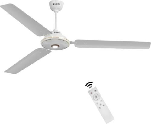 zunpulse Avian Plus 5 Star 1200mm 3 Blade BLDC Motor Ceiling Fan with Remote Inverter Technology White (Ceiling Fan)